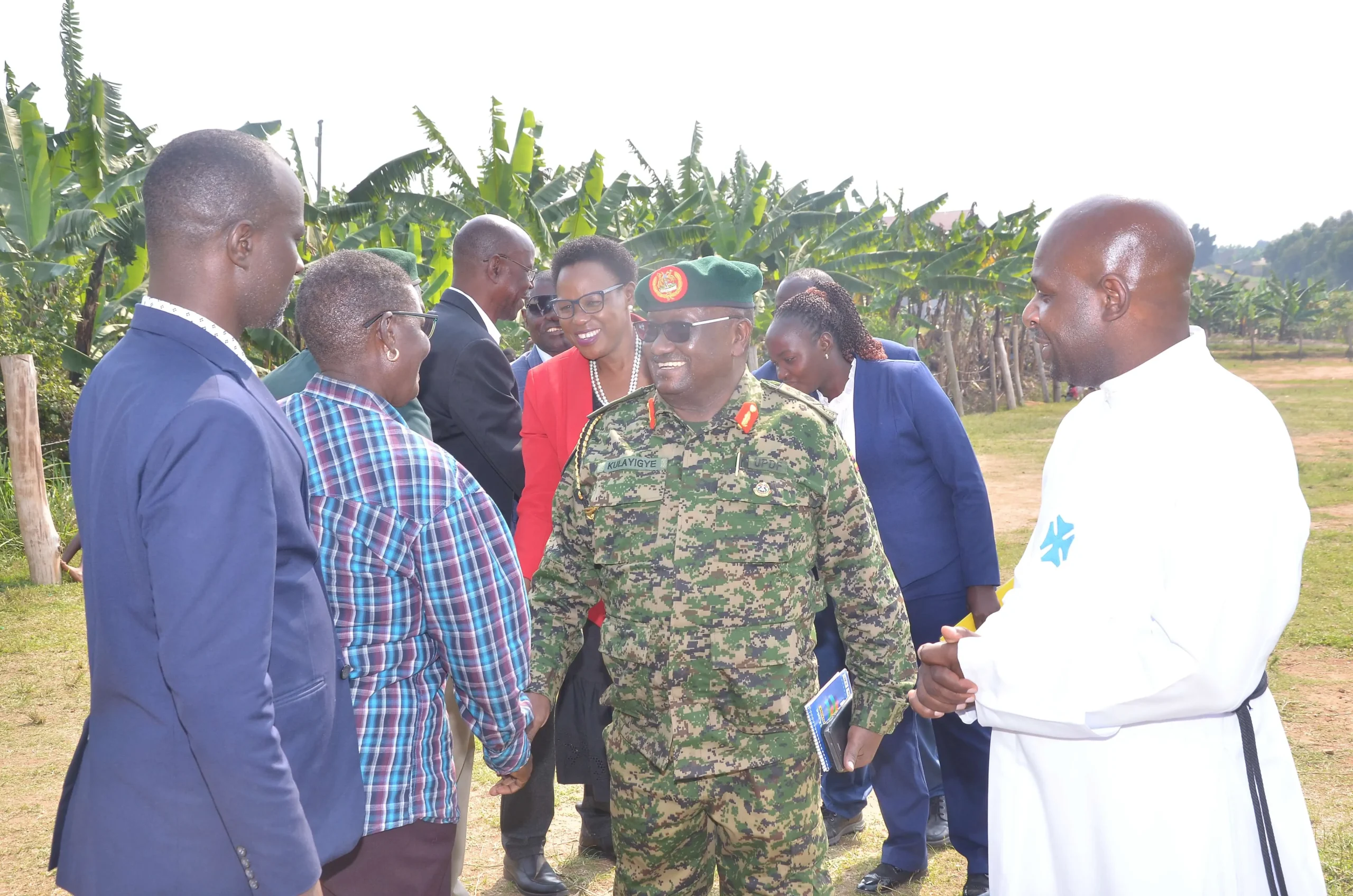 arrival of Brig. Gen. Felix Kulayigye at chavoc
