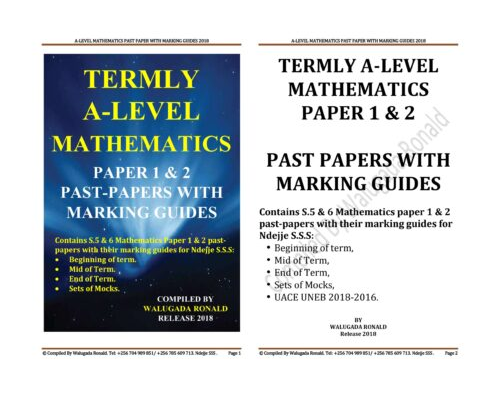 BOOKLET – A’Level MTC Highly Recommended